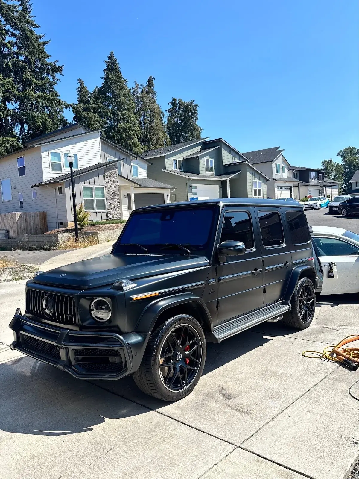 Mercedes G-Wagon detailed at the customer driveway